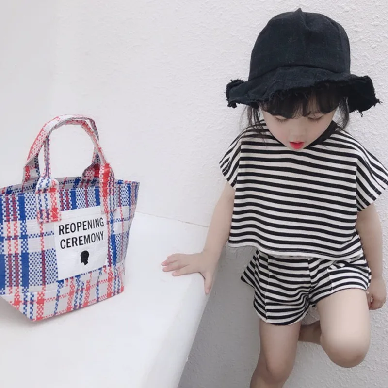 

UKEYBABY 2019 Baby Girls Striped Clothing Set 2pcs Casual T-shirts+Shorts Children Kids Summer Suit Hot Sale
