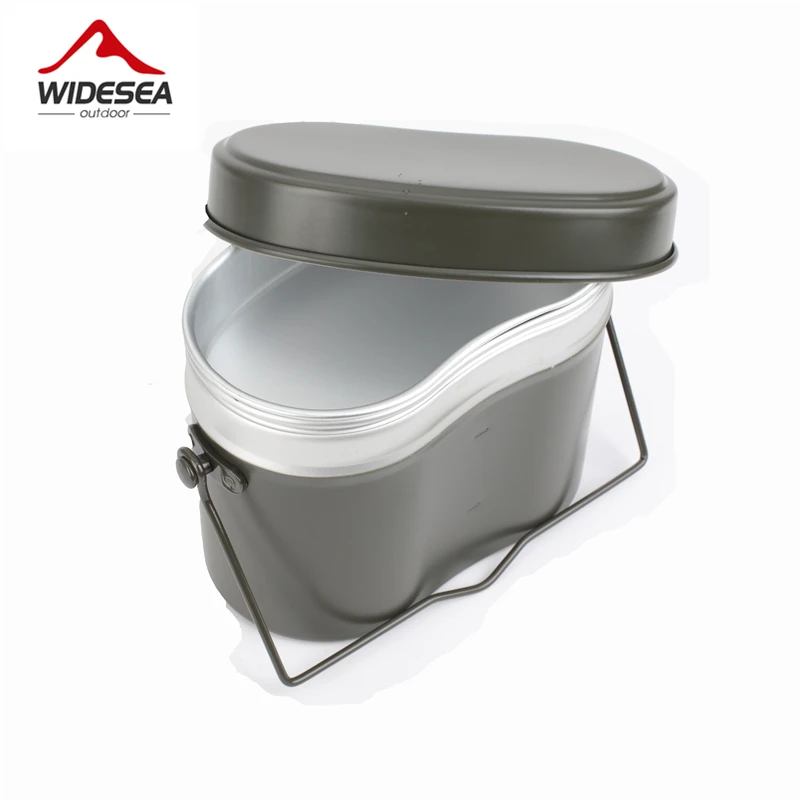 Aluminum tableware dinner boxes army military cookwares lunch box