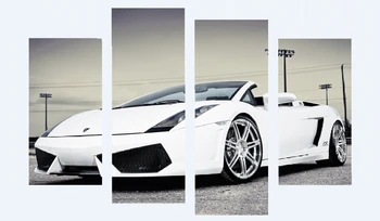 

Frameless 4 panel Sports Car Large HD Decorative Art Print Painting On Canvas For Living Room Wall Paintings Pictures