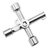 4 Way Universal Cross Triangle Wrench KEY for Train Electrical Elevator Cabinet Valve Alloy Triangle 6