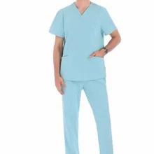 Антибактериальная ткань хирургический костюм для мужчин короткий рукав кисточки ободок для домашних животных больница доктор рабочая одежда для женщин