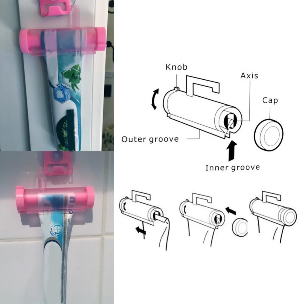 Роликовая присоска для зубной пасты, держатель для ванной комнаты, стоматологический крем, аксессуары для ванной комнаты, ручной шприц, пистолет-дозатор