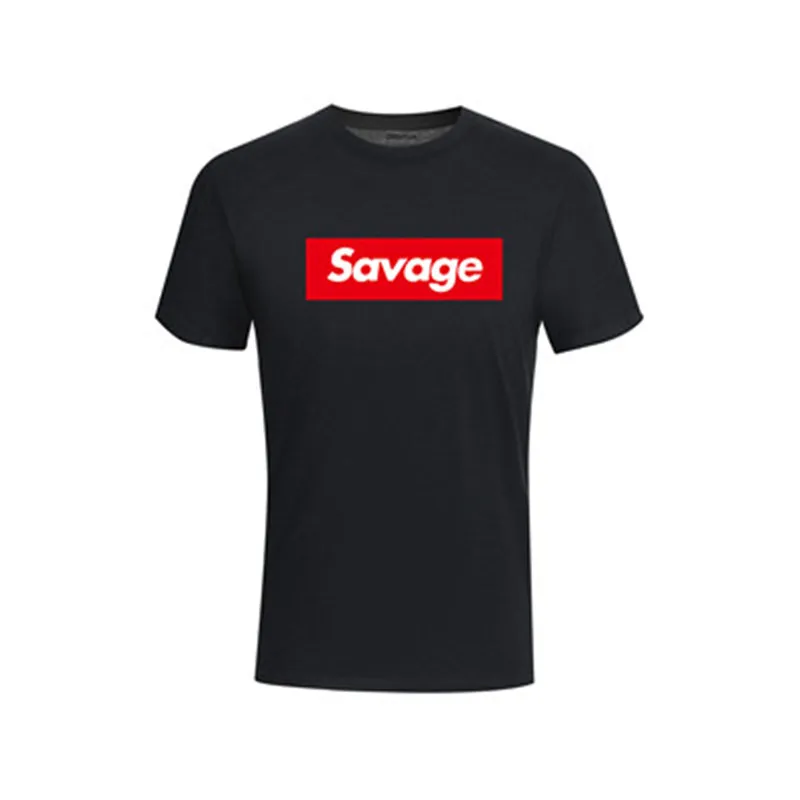 

2019 new fashion Rap T-shirt cotton breathable Savage hip hop men's rapper pocket T-shirt full size 16 color men's T-shirt