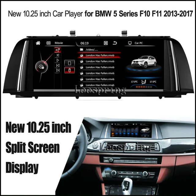 New 10 25 inch Split Screen Android 4 4 Car Player for BMW 5 series F10