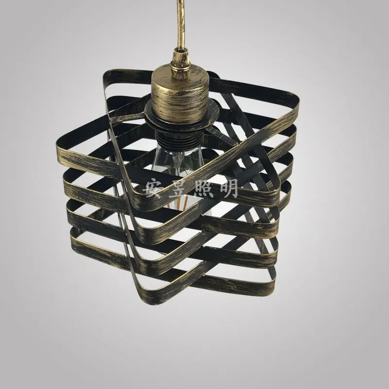 Американский креативный подвесной светильник E27 в стиле ретро с железной клеткой, промышленный подвесной светильник для ресторана, кофейни, кафе-бара