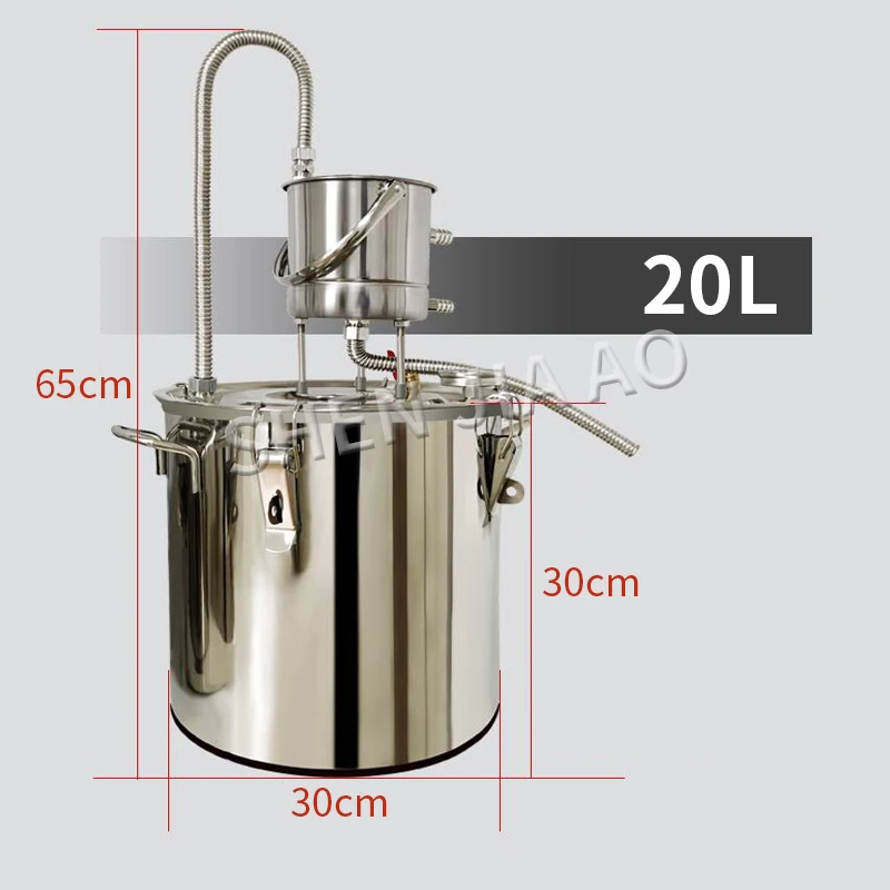 10L/20L 304 котел из нержавеющей стали, спирт, вино, набор, устройство для приготовления домашнего пивоварения, набор, оборудование для дистиллятора воды