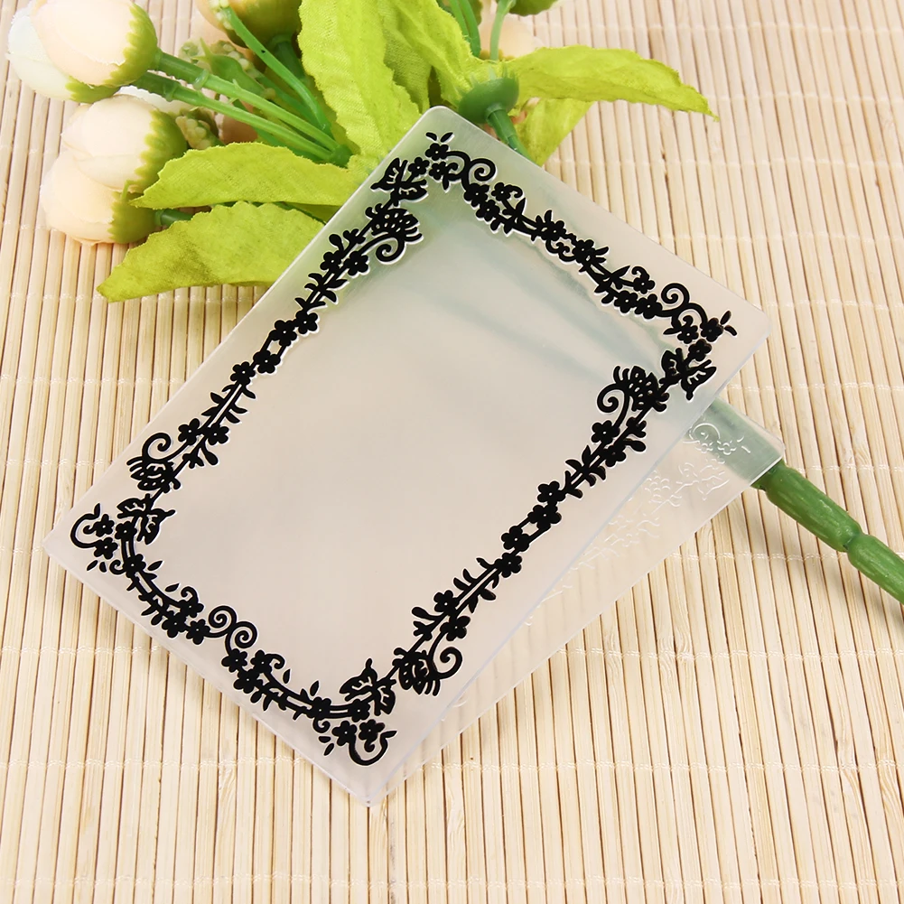 Flower Vine Plastic Embossing Folder for DIY Scrapbooking Photo Album Decorative Card Making Craft Embossing Template
