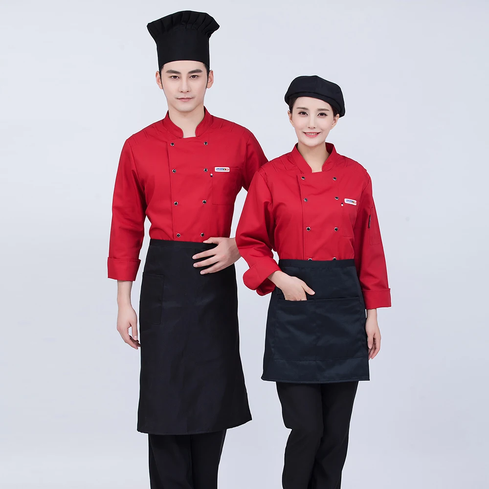 Унисекс, для ресторана, кухни, для приготовления пищи, шеф-повара, Рабочая форма, высокое качество,, для кафе, еды, барбекю, отеля, официанта, комбинезоны, куртки, фартук - Цвет: coat2