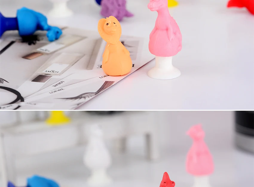10 шт/мультфильм TPR динозавр мини-присоска рекламные игрушки Канцелярские петля для ручки