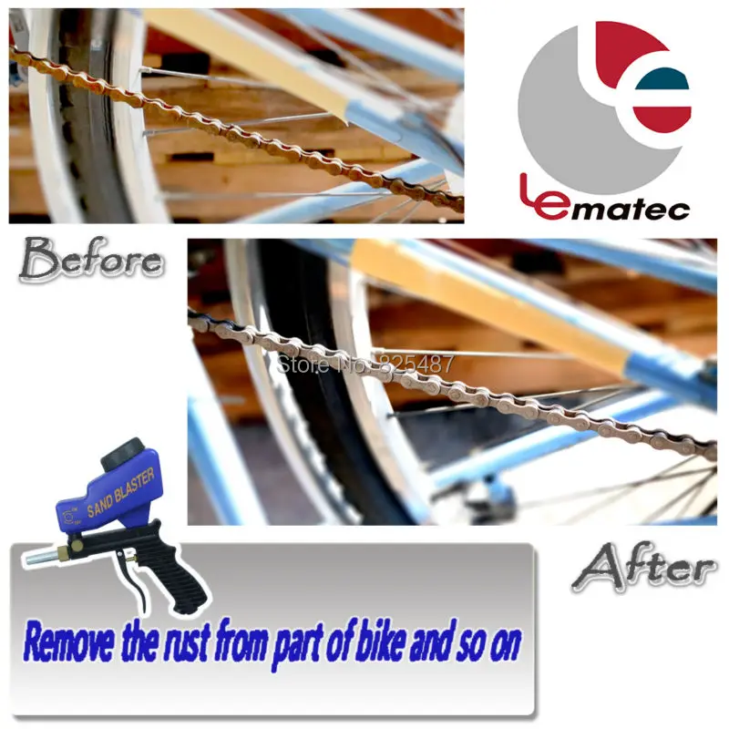 LEMATEC гравитационный пистолет Пескоструйный с насадками в консервировке Пистолет