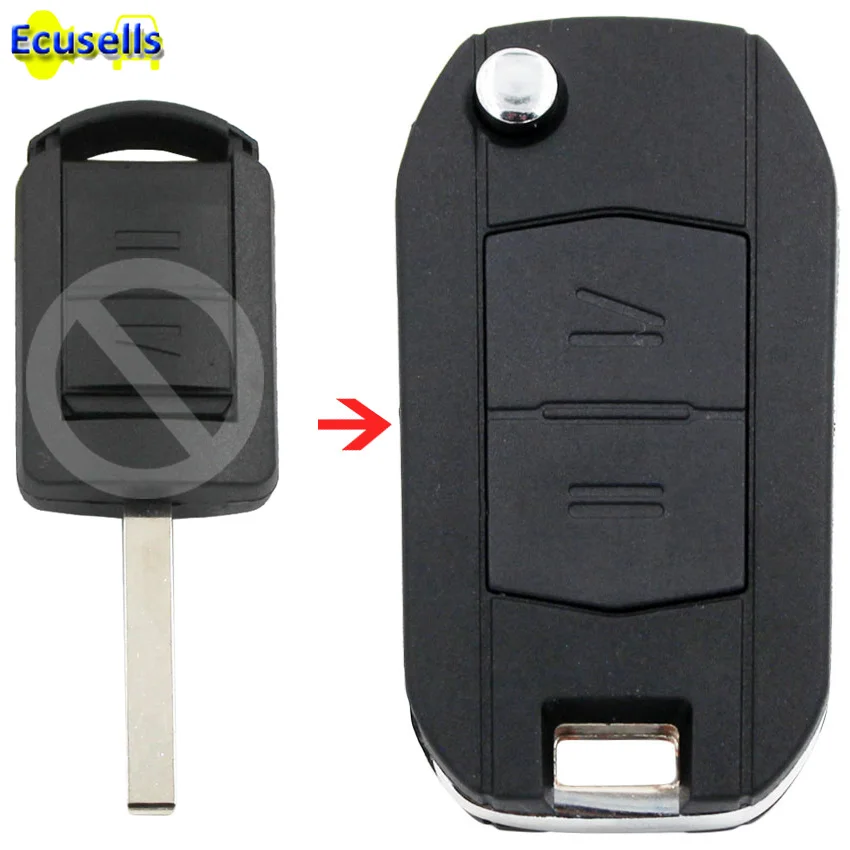 2 кнопки флип чехол для ключей обновленный VAUXHALL OPEL CORSA C COMBO MERIVA удаленный ключ HU100