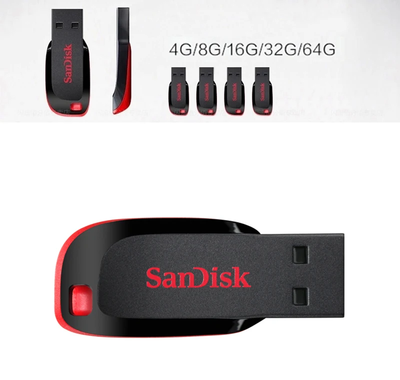 Флеш-накопитель sandisk USB 2,0, 32 ГБ, 16 ГБ, 8 ГБ, портативный флеш-накопитель, флеш-накопитель, флеш-накопитель usb