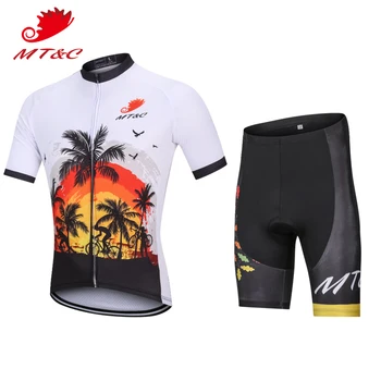 

MT&C Man Cycling Jersey Sets Printing Breathable Quick Drying Short Sleeve Sport Tights Comfortable Summer Bicycle Clothing Sets