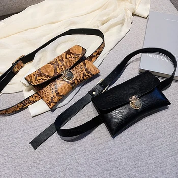 

Fashion Snake Pattern Leather Women Fanny Pack Ladies Waist Shoulder Bags Multifunction Phone Purse Crossbody Bag For Women Sac