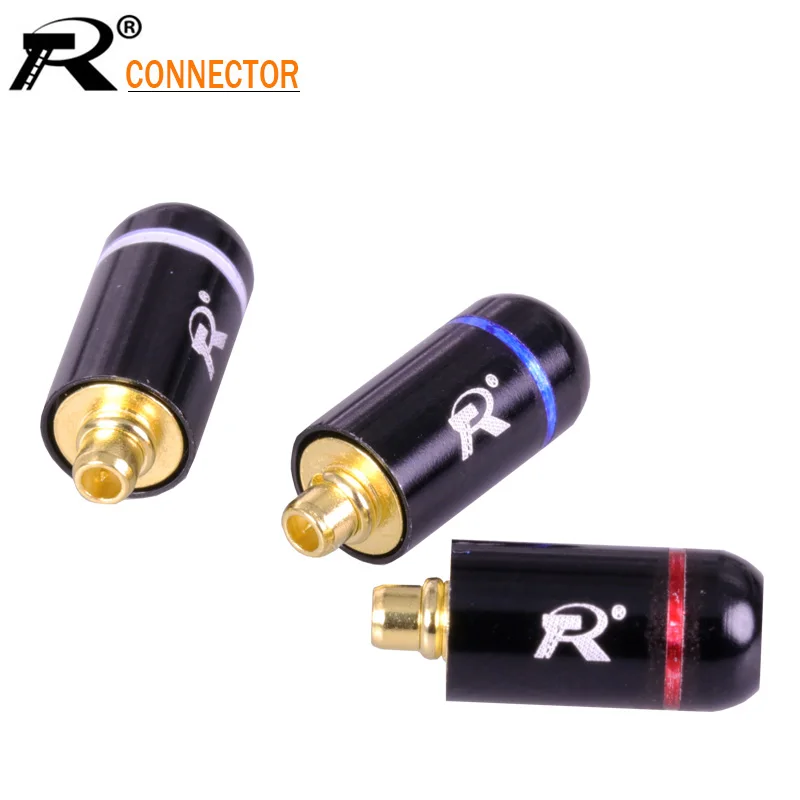

2Pcs/1Pair Black Silver 3.5mm Earphone DIY Pin Connector Plug For MMCX UE900 SE535 SE215 W10 W20 W30
