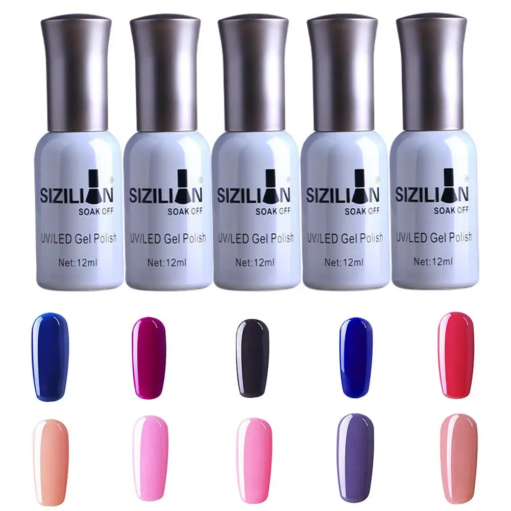 12ml long lasting nail polish uv led nail gel lacquer soak off nail art