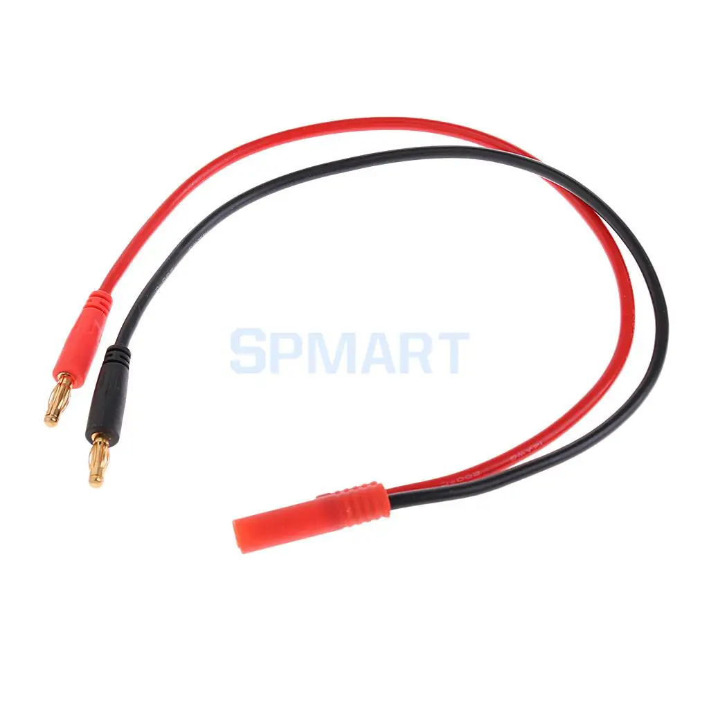 4.0 HXT Banana Charging Connector to 4mm Banana Plug Cable Adapter Lipo Battery 14AWG Lead 300mm