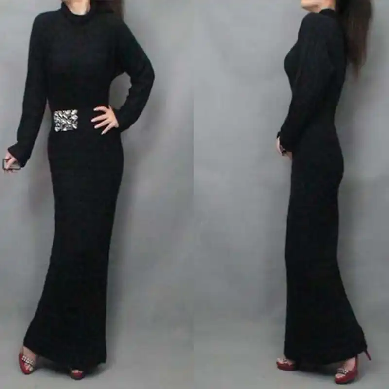 floor length sweater dress