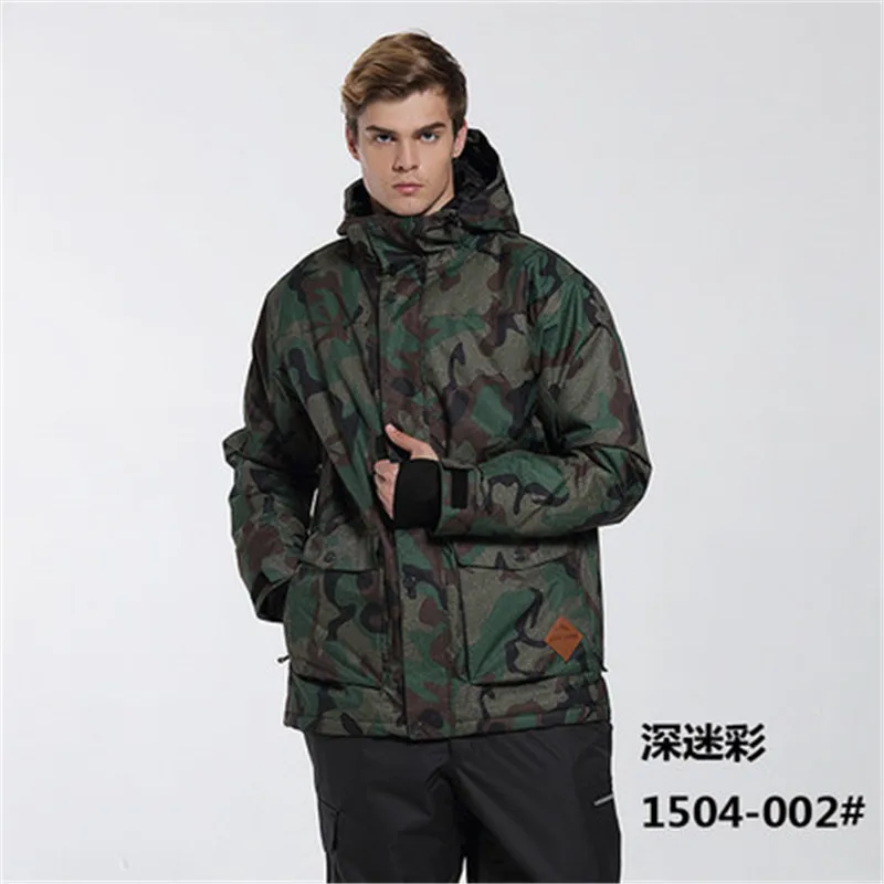 Brand Gsou Snow fuctional Camouflage army ski jacket for coat man winter jigsaw jacket skiing hoodies