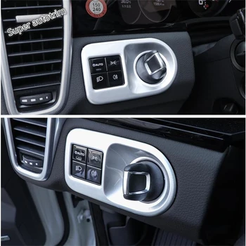 

Lapetus Auto Head Lights Lamp Switch Button Frame Cover Trim Accessories Interior Fit For Porsche Cayenne 2018 2019 2020 ABS