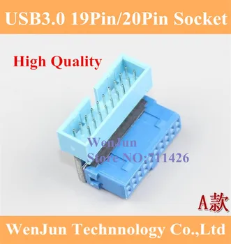 

USB 3.0 19P 20P 19 pin 20 pin USB3.0 19P 20P male connector 90 degree motherboard chassis front seat expansion connector