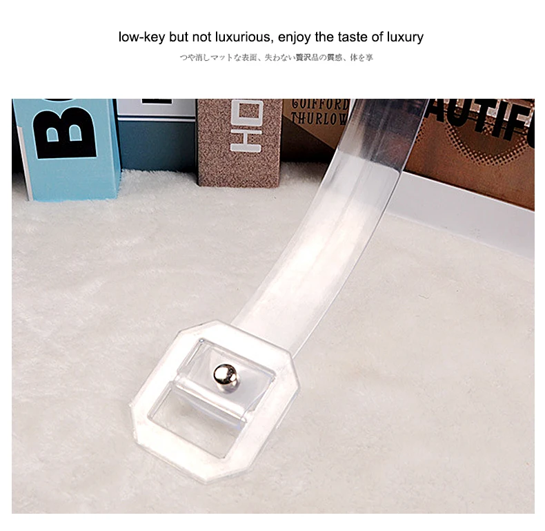 Women Transparent English letter Belt Volorful Gentlewoman Jean Accessories PVC belts Purple Red Transparent Buckle Summer Style Trendy Strap1 (11)