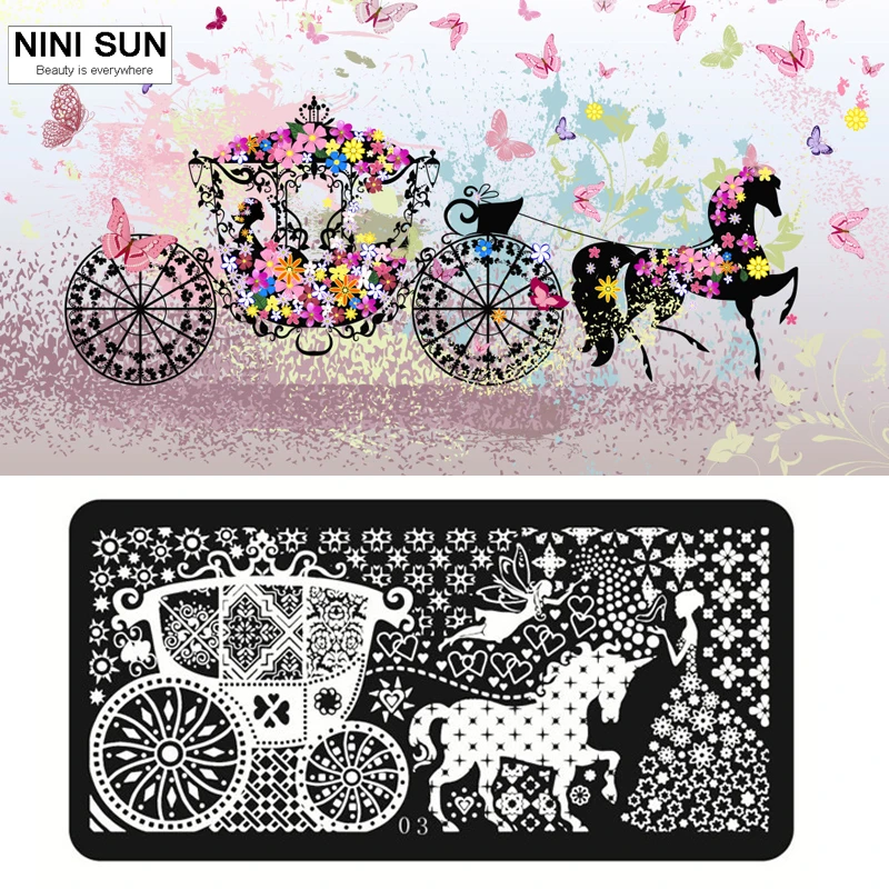 

2016 New Set Nail Stamping Plates Fashion Designs Nail Art Templates Big Nail Stamp 12X6cm DIY Plates For Stamping Nail Art