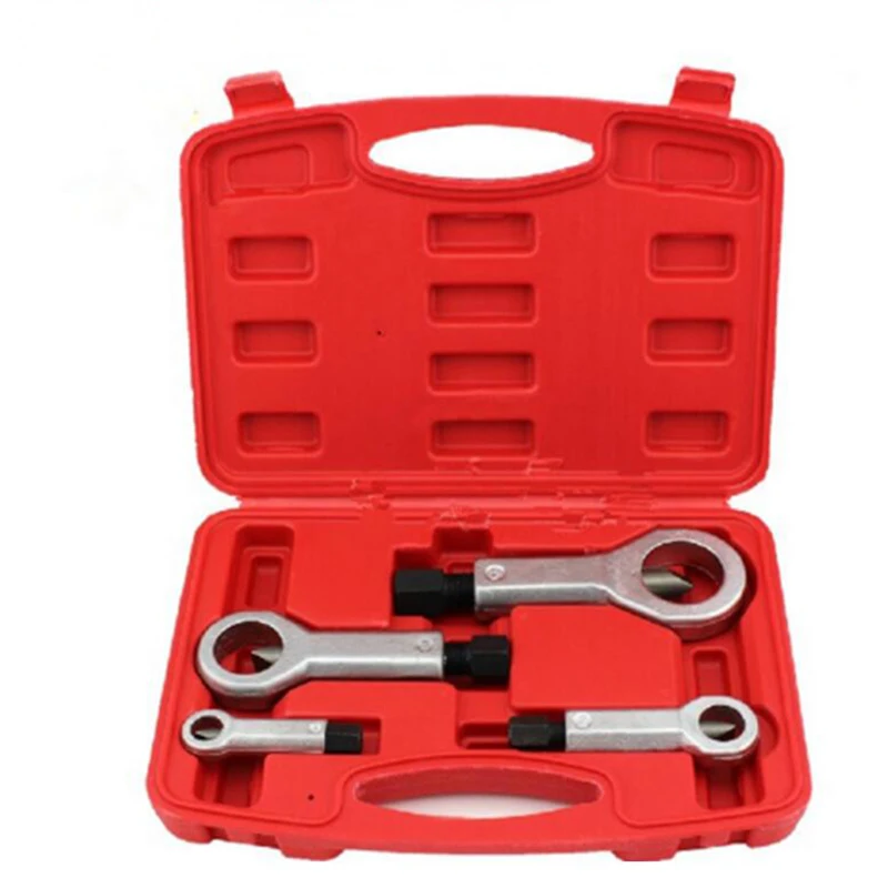 

4Pc 9-27mm Professional Heavy Duty Rust Resistant Damaged Nut Splitter /Removers Auto Repair Tool Set