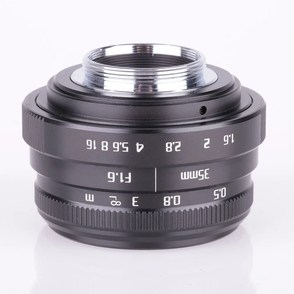 Фуцзянь 35 мм f1.6 C крепление объектив камеры видеонаблюдения II+ адаптер для Canon EOS M EF-M беззеркальная+ мини-дуя