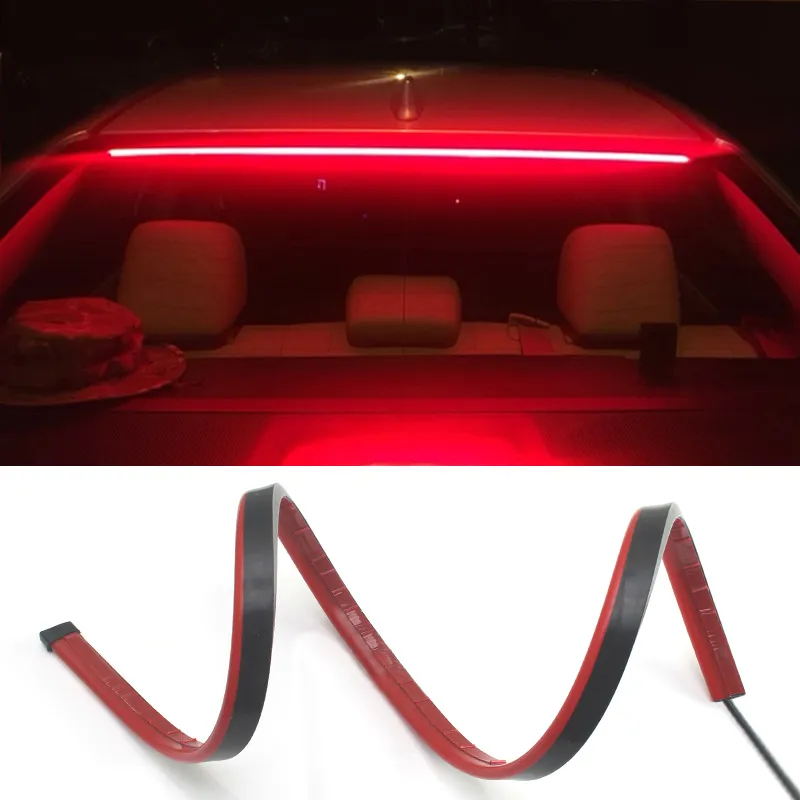 Waterproof Car Led Light Strip Dc 12v Red 3014 Smd High Additional Brake Lights With Sequential Signal Lamp - Signal Lamp - AliExpress