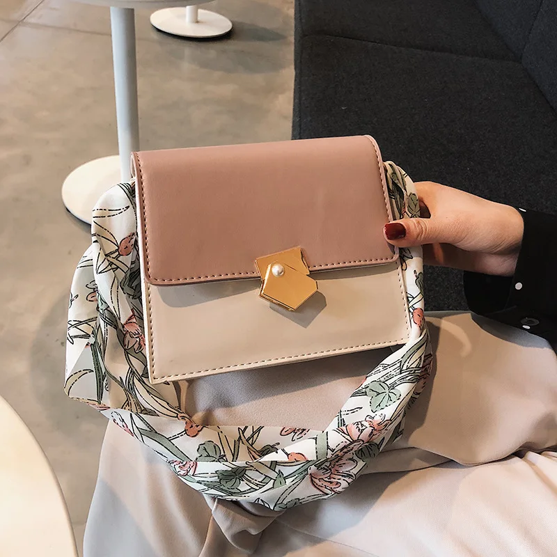 

Brand Originality Design women Korean version Joker Messenger bag fashion chain shoulder scarves portable square bag for women