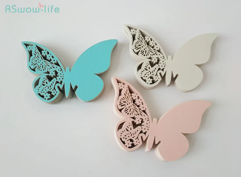 

Creative Hollow Butterfly Laser Card Wedding Card Seat Card Cards For Wedding Holiday Wine Glasses Birthday Cake Decoration