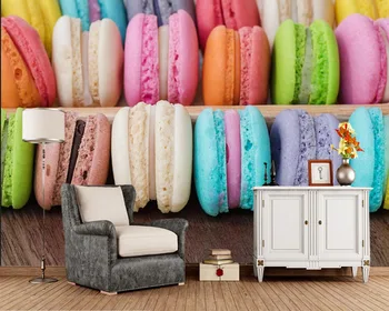

Papel de parede Cookies Macaron Food photo 3d wallpaper mural living room kitchen wall papers home decor restaurant cafe bar