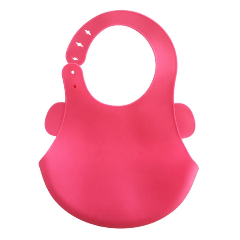 Cartoon Soft Fold Adjustable Baby Silicone Feeding Bib Girl Boy Stuff Silica Gel Waterproof Bibs Baby Silicone Bib Unisex