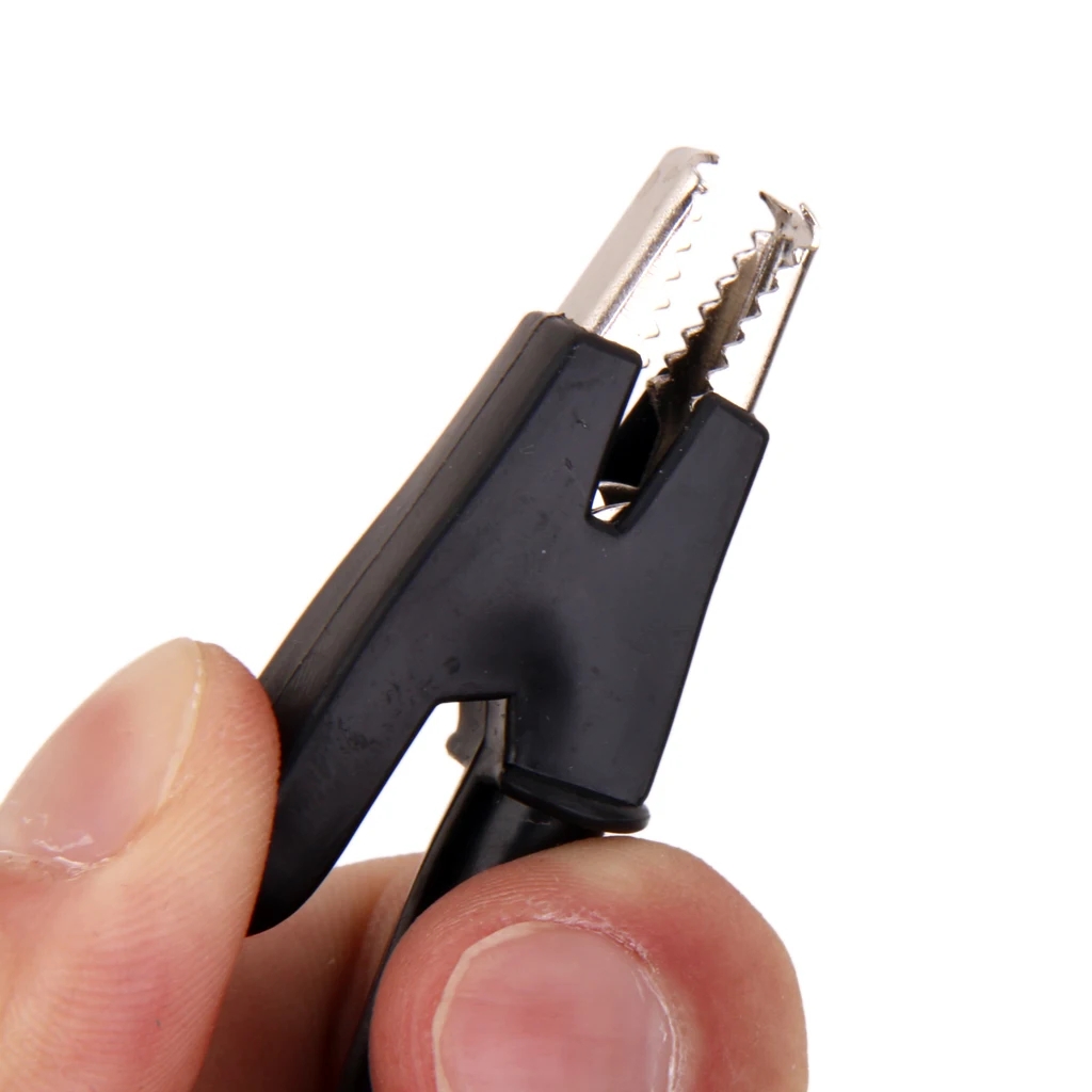 MagiDeal 10 Pieces 15A 4mm Banana Plug to Alligator Clip Clamp Test Probe Cable Lead