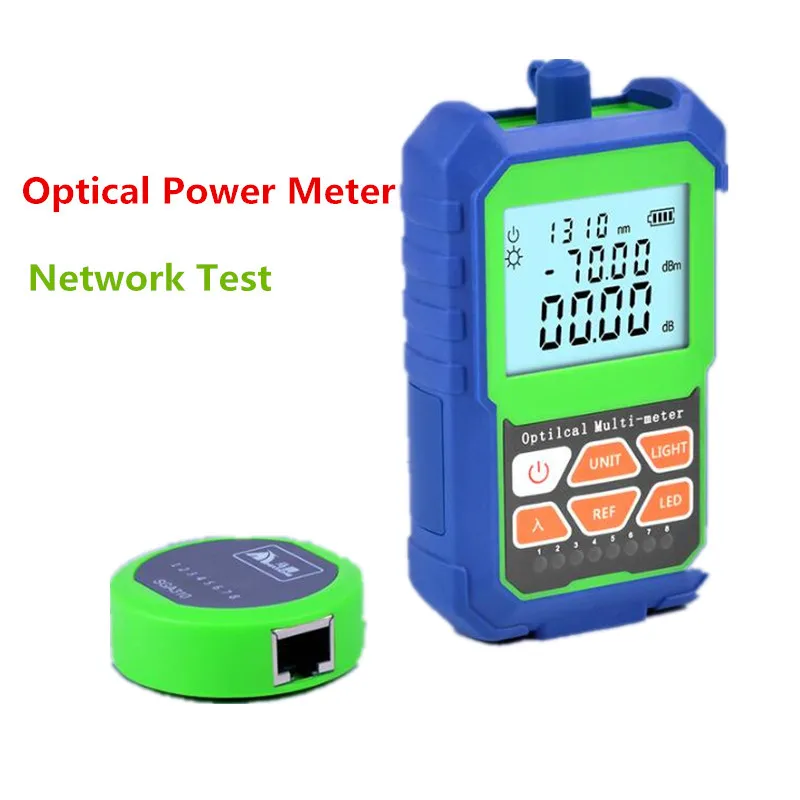 2 в 1 высокая точность оптического Мощность метр с RJ45 волокно тестер самокалибровки с 6 длин волн 20 км визуальный дефектоскоп