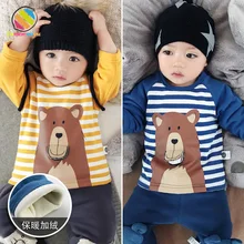 Lemonmiyu/толстовки с капюшоном для маленьких мальчиков и девочек повседневные толстовки с длинными рукавами для новорожденных и малышей теплые хлопковые толстовки в полоску с рисунком