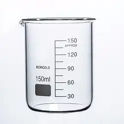150 мл низкая форма Пробирки лабораторные Пособия по химии Лаборатория Боросиликатное Стекло прозрачный Пробирки лабораторные утолщенной