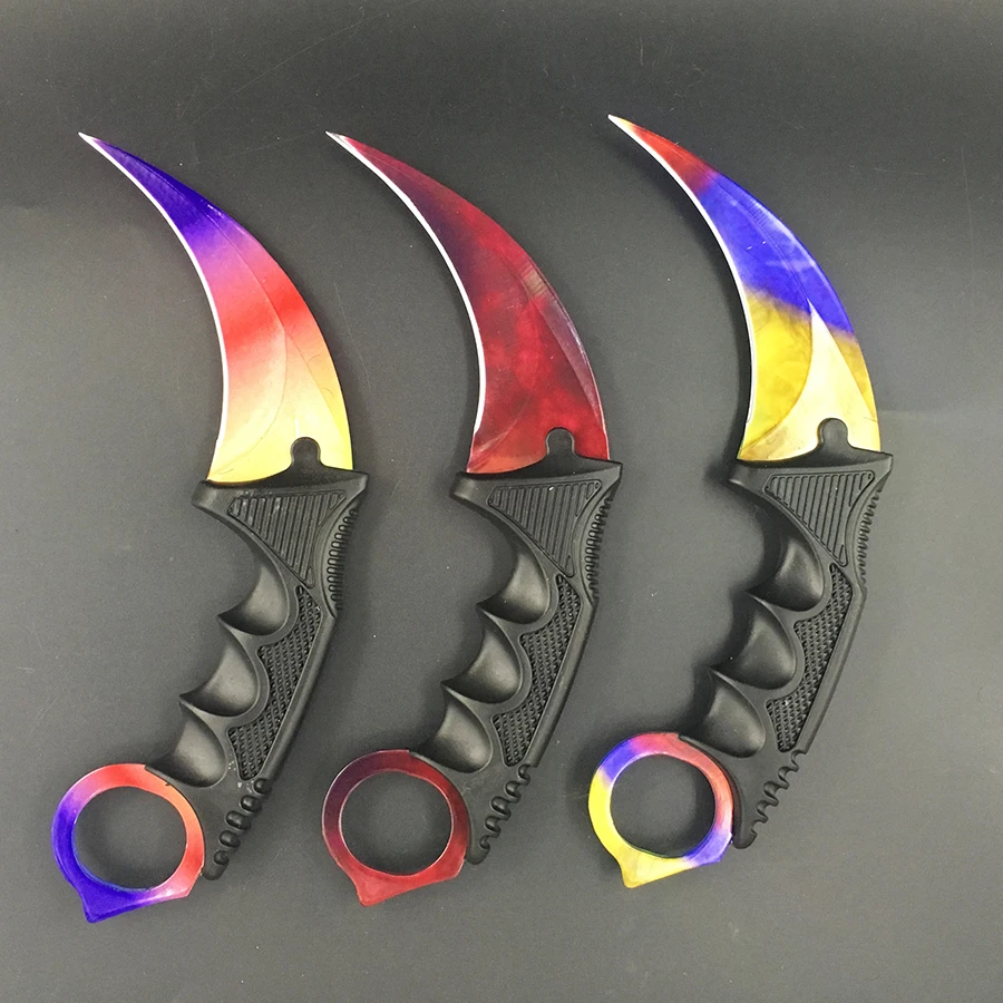 CS GO нож Karambit, тактический нож для выживания, нож из нержавеющей стали для кемпинга, охоты, игры Counter Strike, нож в подарок