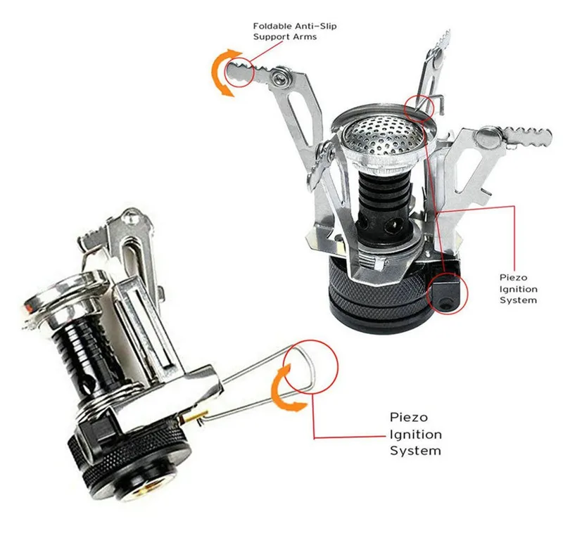 Иезавель Сверхлегкий альпинизмом Канистра Лагерь плита с пьезоэлементом горелки Портативный Открытый Отдых бутан Пропан канистра газовая горелка туристическая мини портативная газовая плита плитка газовая портативная