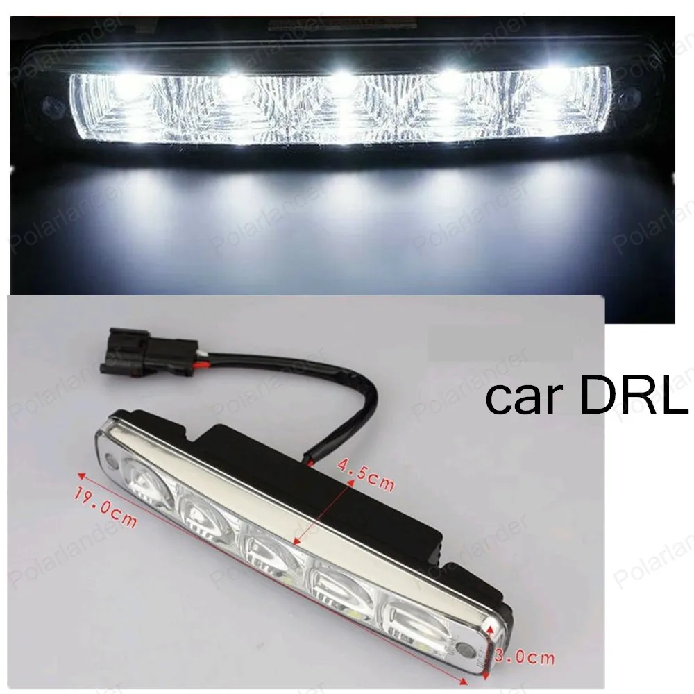 

Auto part universal 12V 2 PICS 5LEDS CAR running Waterproof White light high power auto lamps