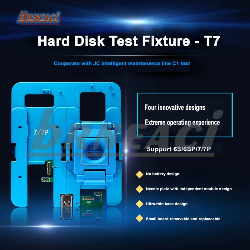 

JC T7 T8 NAND PCIE Programmer Hard Disk Motherboard Repair Fixture Tool CPU Test Fixture For iPhone 6S-8P Series Chip Repair
