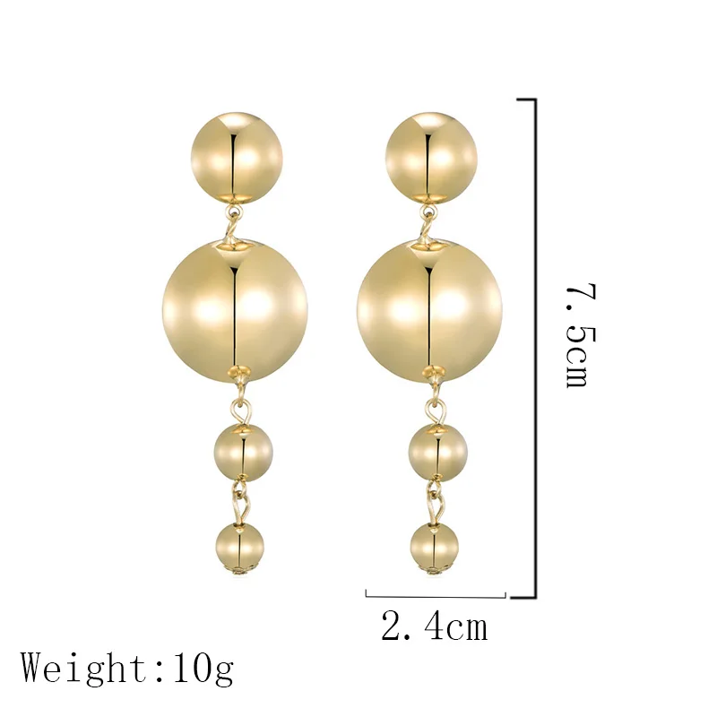 Богемные золотые геометрические свисающие серьги, круглые длинные серьги с подвеской для женщин, модные ювелирные изделия - Окраска металла: 1