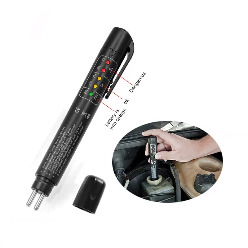 OBD2 диагностический инструмент, тестер тормозной жидкости, ручка с 5 светодиодный автомобильный инструмент, диагностические инструменты, мини тестер тормозной жидкости