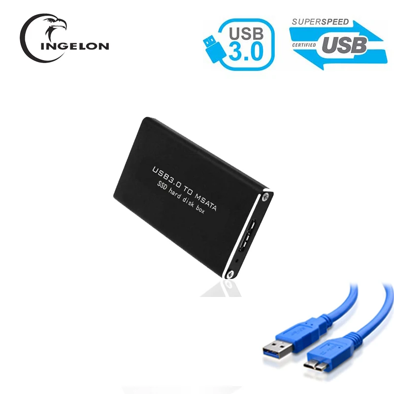 Чехол Ingelon MSATA на USB 3 0 для мобильного жесткого диска NGFF ультратонкий портативный внешний защитный чехол из