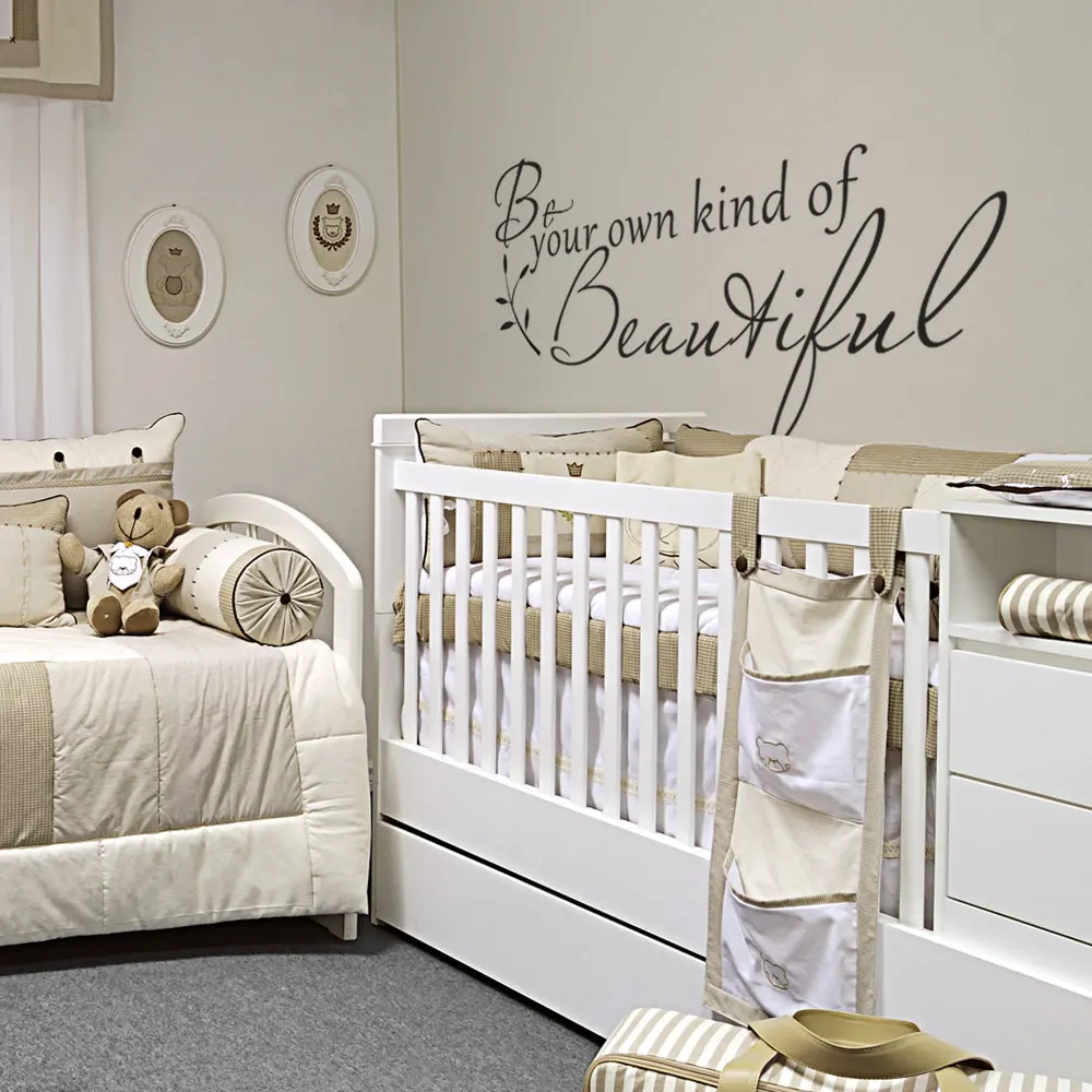 Us 6 14 31 Off Bedroom Wall Decal Quotes Be Your Own Kind Of Beautiful Wall Stickers For Kids Rooms Teens Baby Room Home Decor Art Mural Syy747 In
