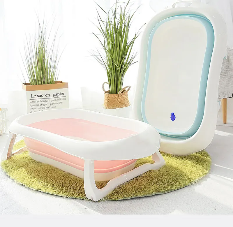 Newborn Baby Folding Bath Tub Baby Swim Tubs Bath Body Washing Portable Foldable Children Eco-friendly Non-Slip Safe Kid Bathtub