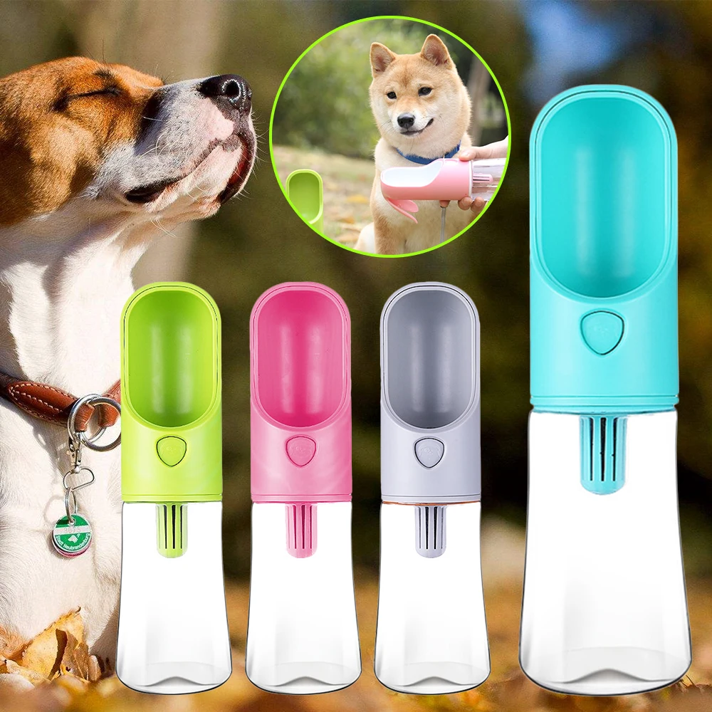 

400ML Portable Pet Dog Water Bottle Travel Puppy Cat Drink Bowl Outdoor Pet Water Squeeze Dispenser Feeder