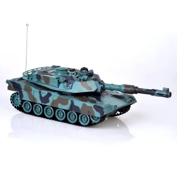 New 1:28 RC Tank 27Mhz Infrared RC M1A2 Tank Remote Control Tank Toy with Musical Flashing RC Tank Model Toy Gift for Kids Boys
