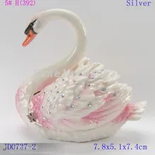 Винтаж Лебеди Серьги Для Хранения Чехол Чешский Кристаллический Ювелирные изделия Витрина подарки серьга с лебедем грудь